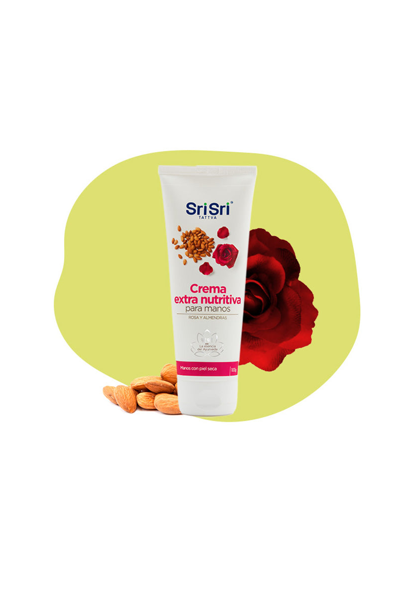 Crema extra nutritiva para manos con rosas y almendras