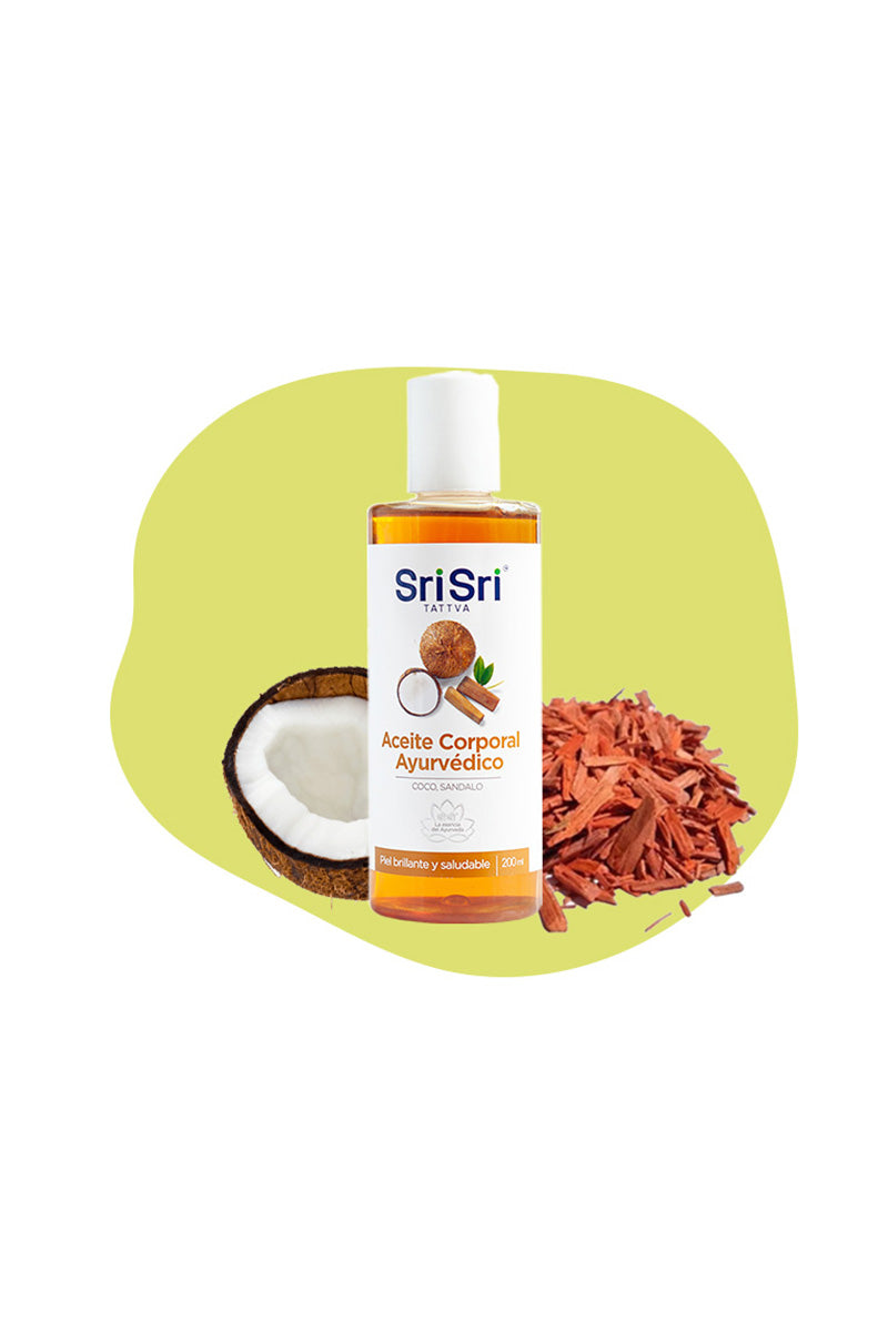 Aceite corporal ayurvédico Coco y Sándalo