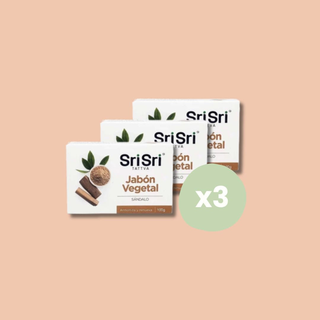Jabón Vegetal Sándalo - Pack x3