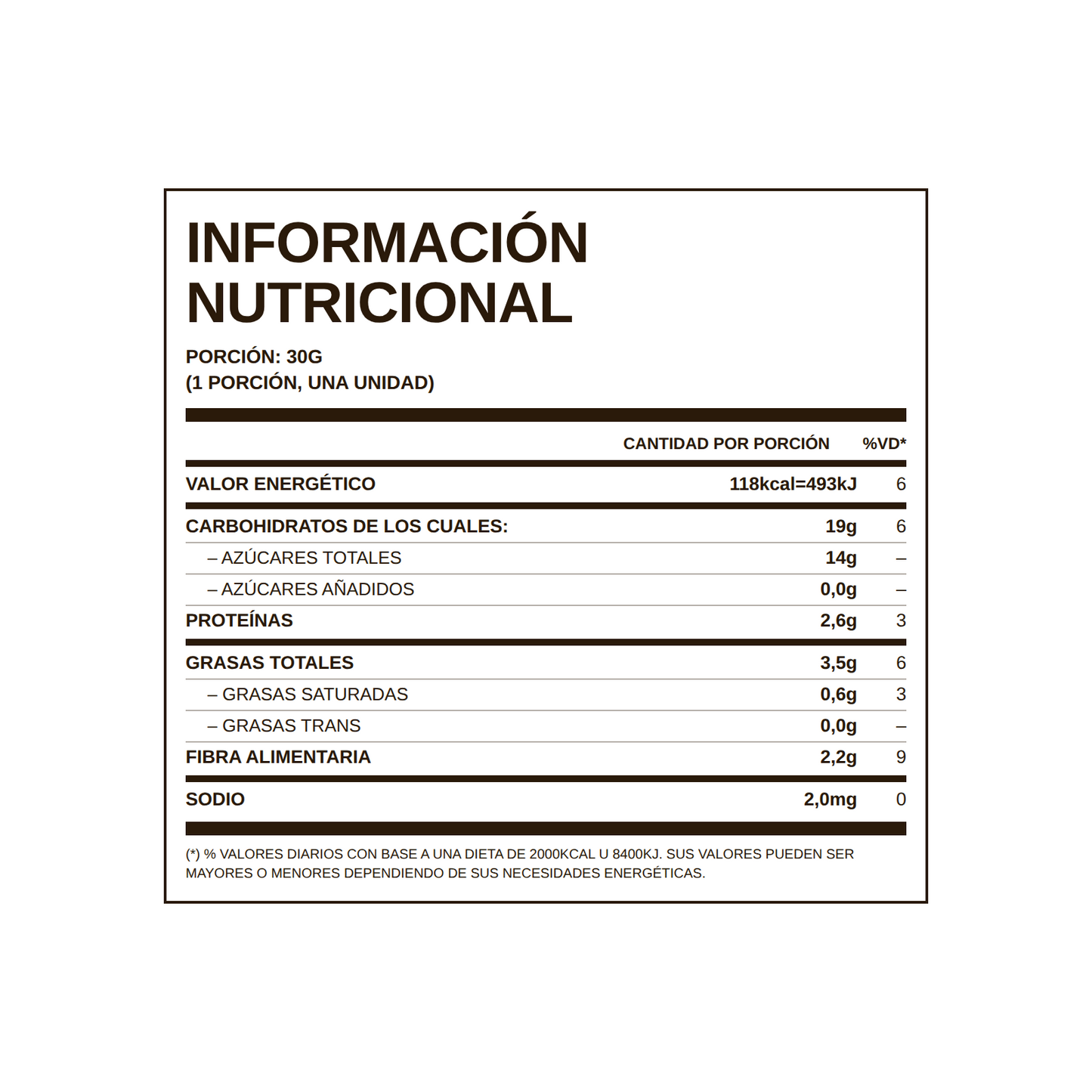 Barrita de Frutos Rojos - Sin Azúcar Agregada (Pack x12)
