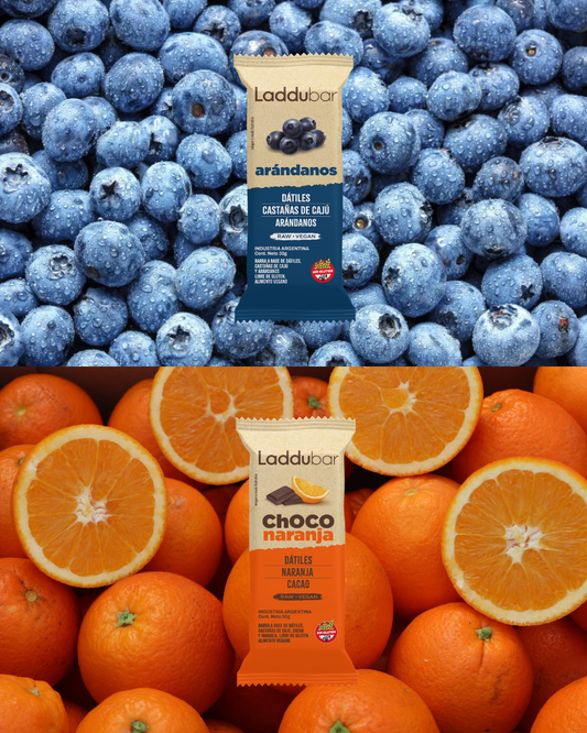 Miti Laddubar - Arándanos + Choco Naranja (Pack x12)