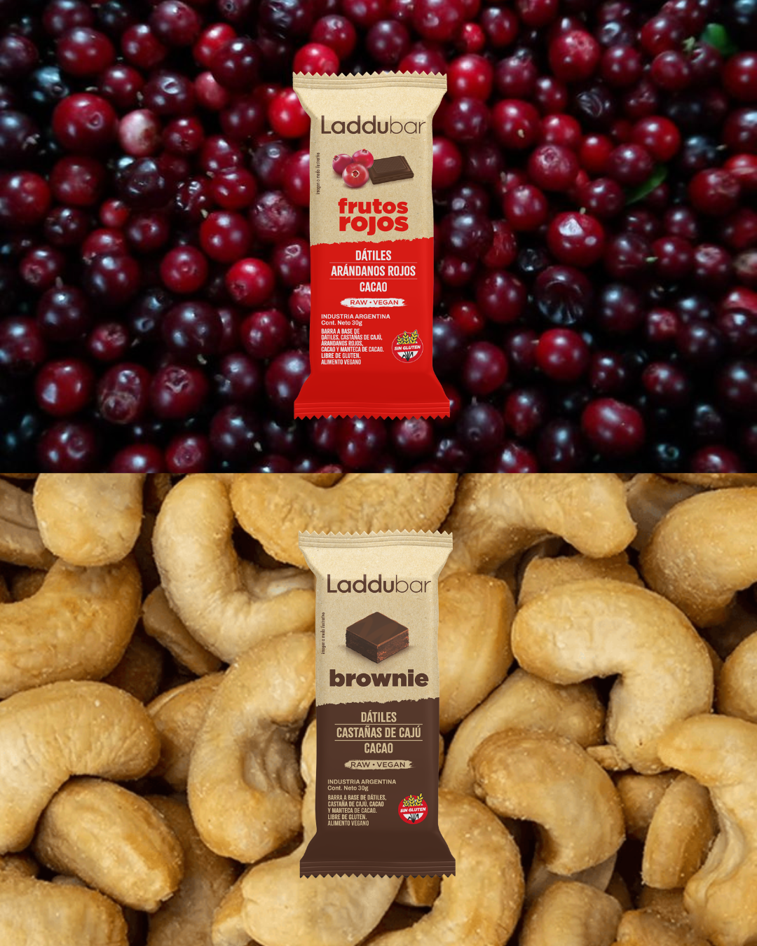 Miti Laddubar - Frutos Rojos + Brownie (Pack x12)