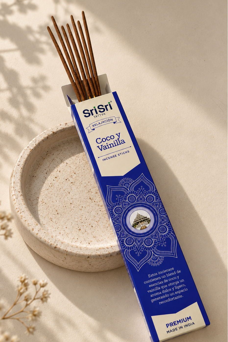 Incienso de Coco & Vainilla Natural – Aroma Relajante