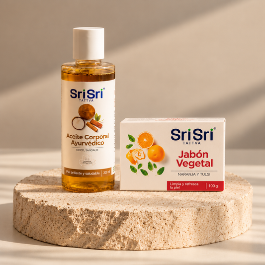 Combo Cuidado Corporal: Aceite Coco y Sándalo + Jabón Vegetal