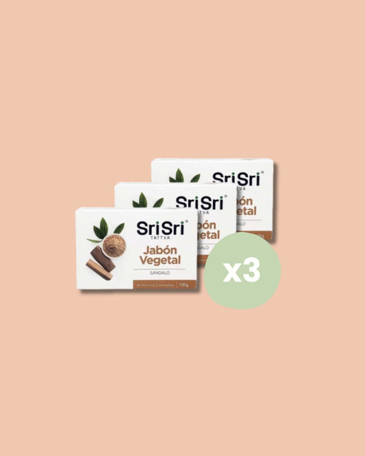 Jabón vegetal de Sándalo x3