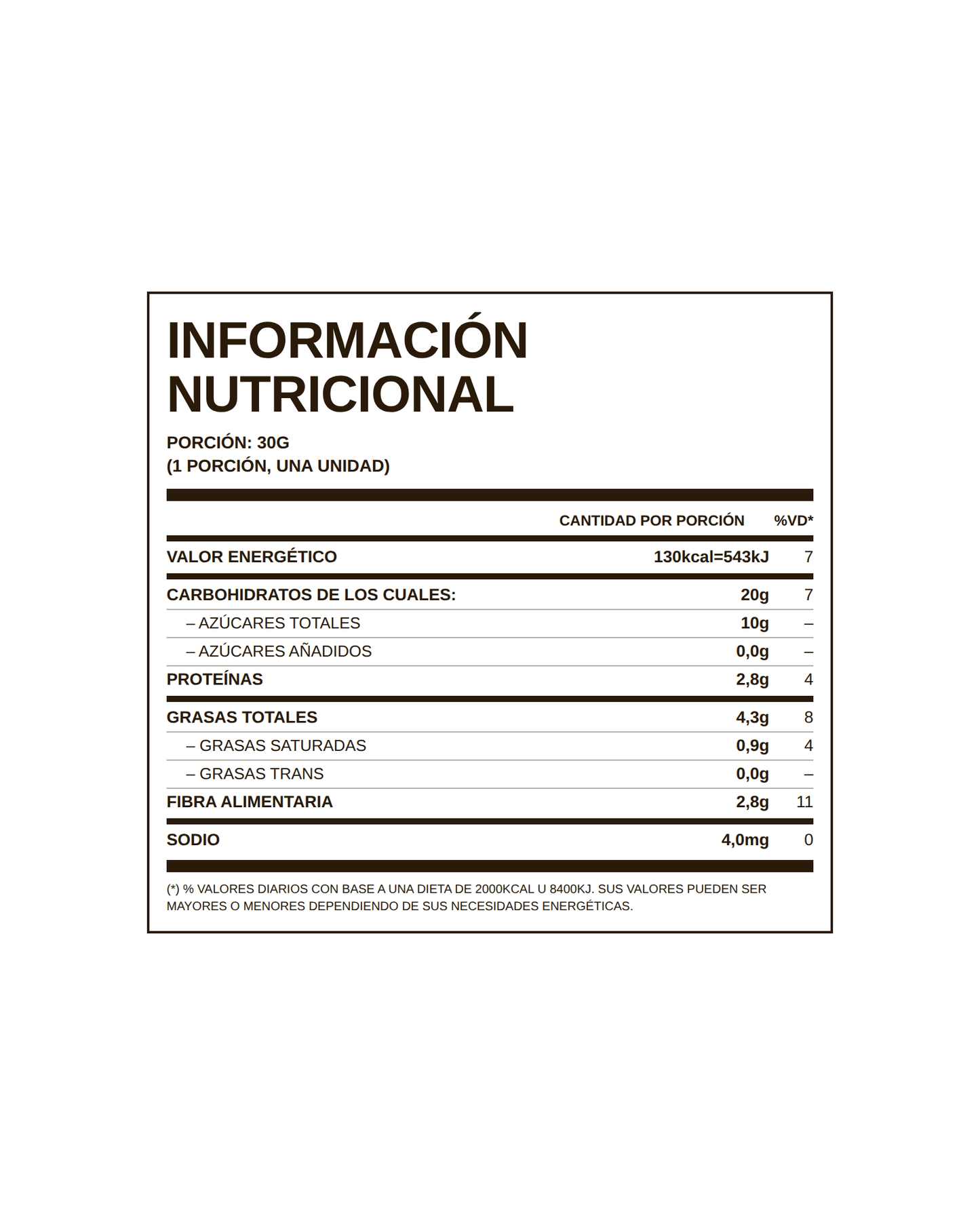 Barrita de Choco Naranja - Sin Azúcar Agregada (Pack x12)