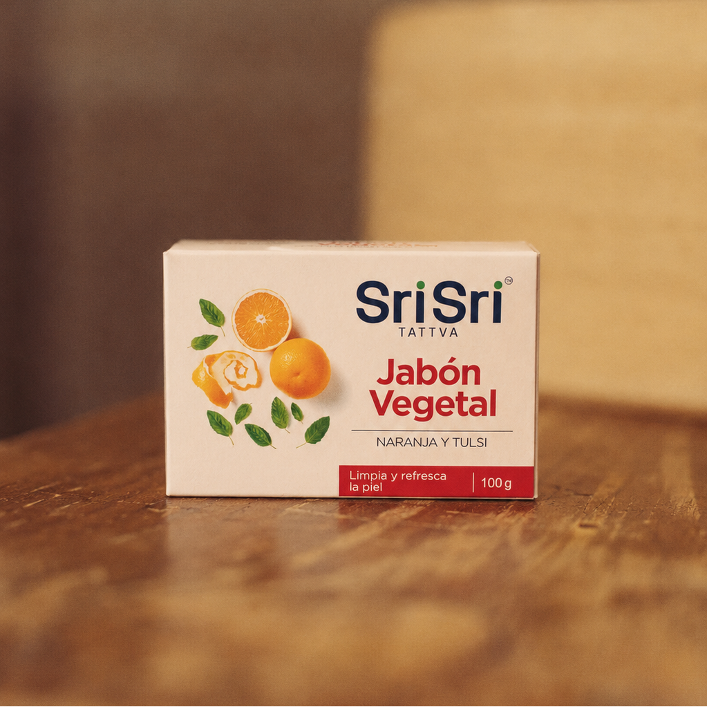 Jabón Vegetal Naranja y Tulasi - Pack x3