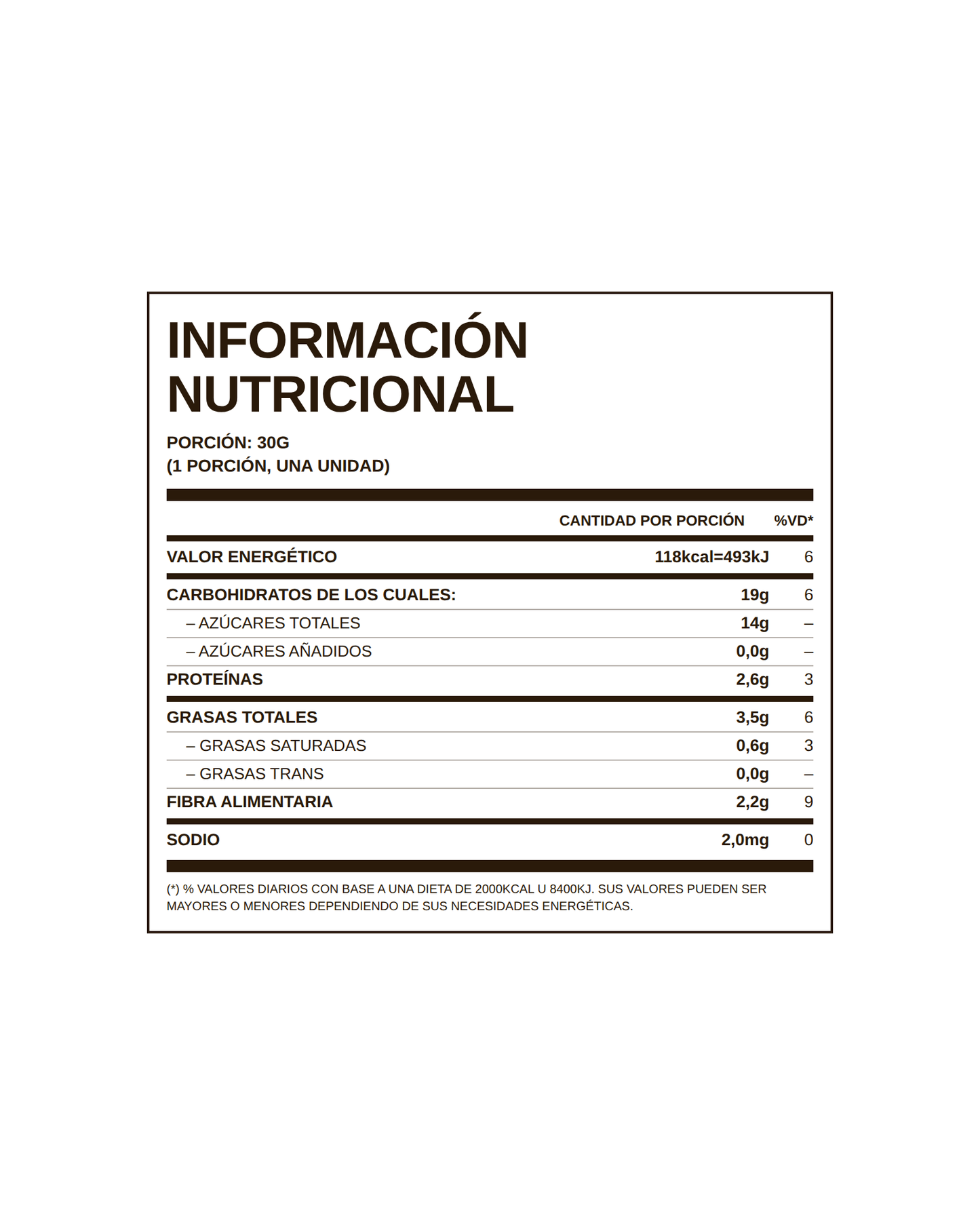 Barrita de Frutos Rojos - Sin Azúcar Agregada (Pack x12)